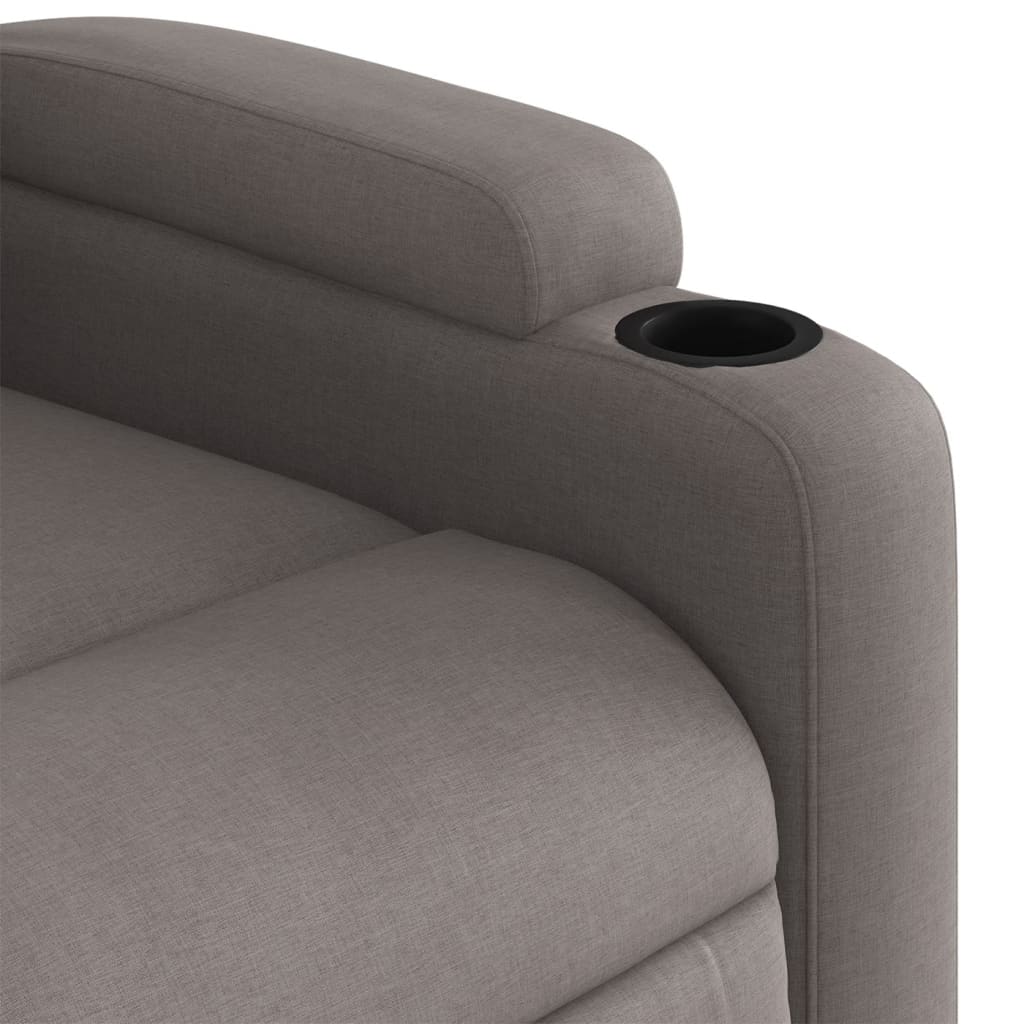 Fauteuil inclinable de massage Taupe Tissu