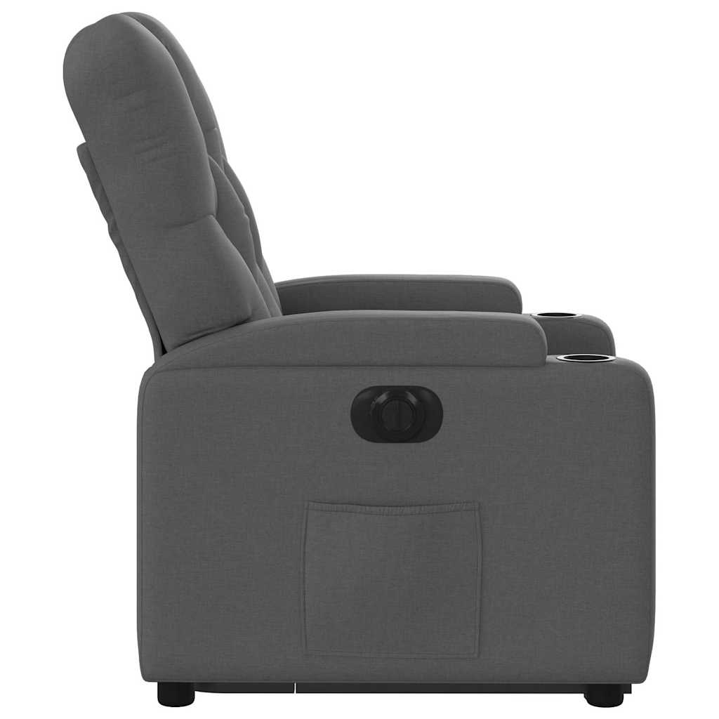 Fauteuil inclinable électrique gris foncé tissu