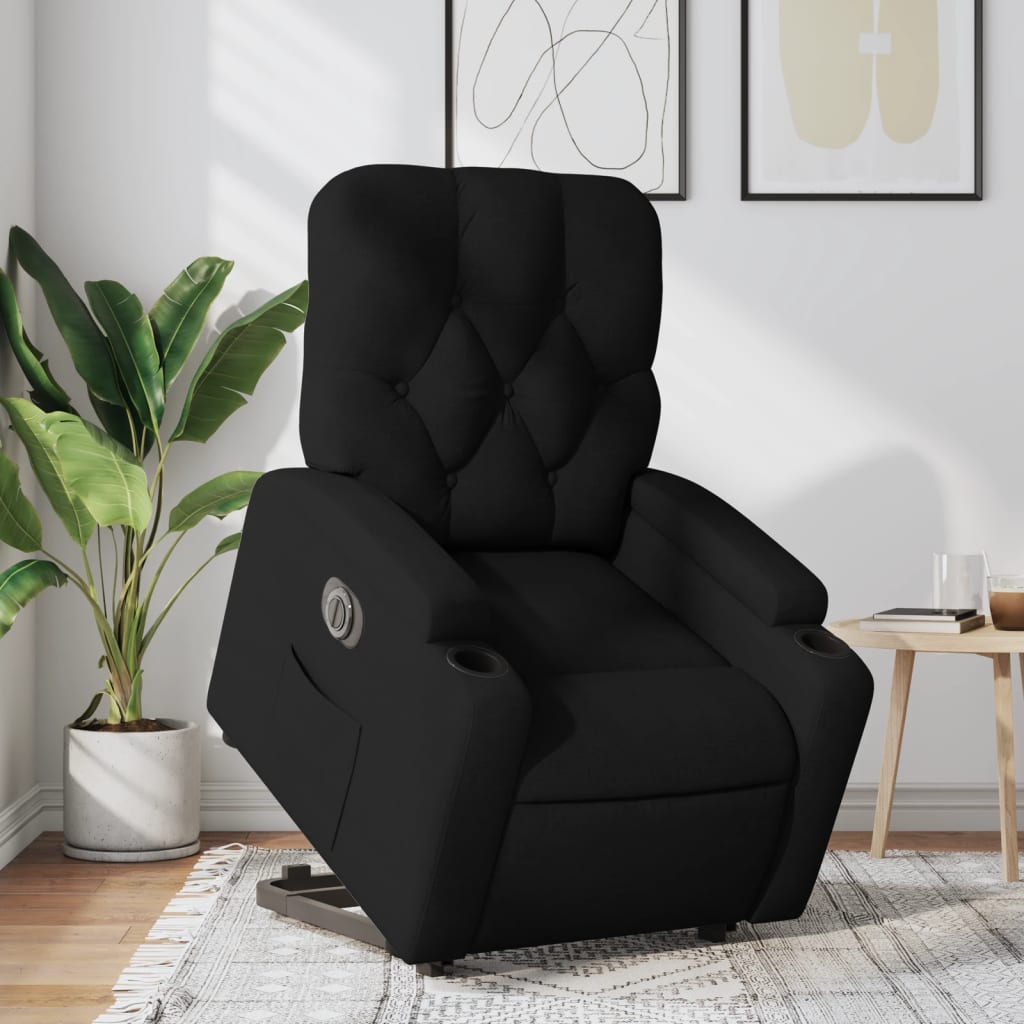 Fauteuil inclinable électrique noir tissu - XIOS