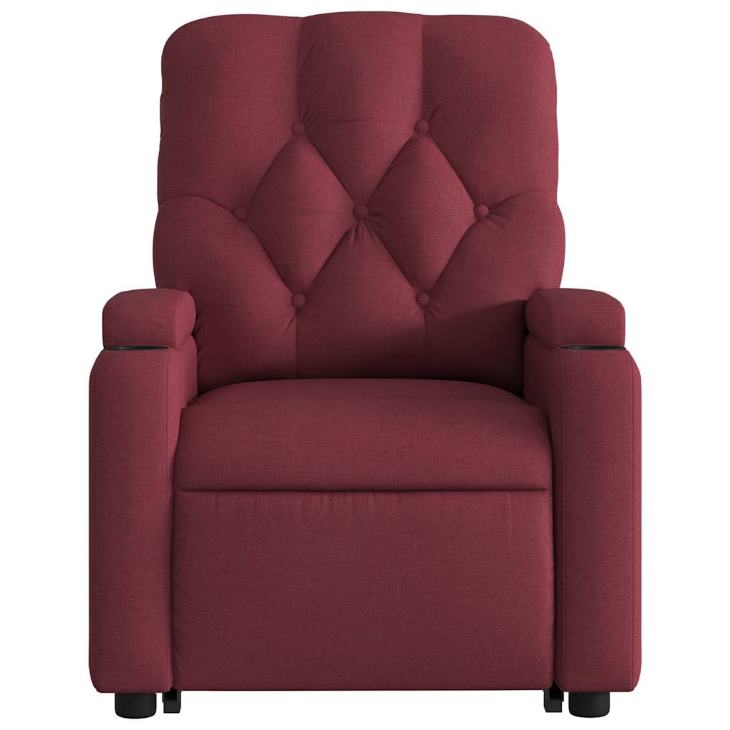 Fauteuil inclinable électrique rouge bordeaux tissu - XIOS