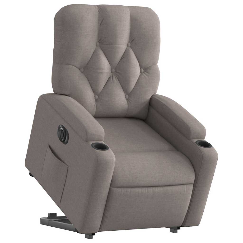 Fauteuil inclinable électrique taupe tissu - XIOS