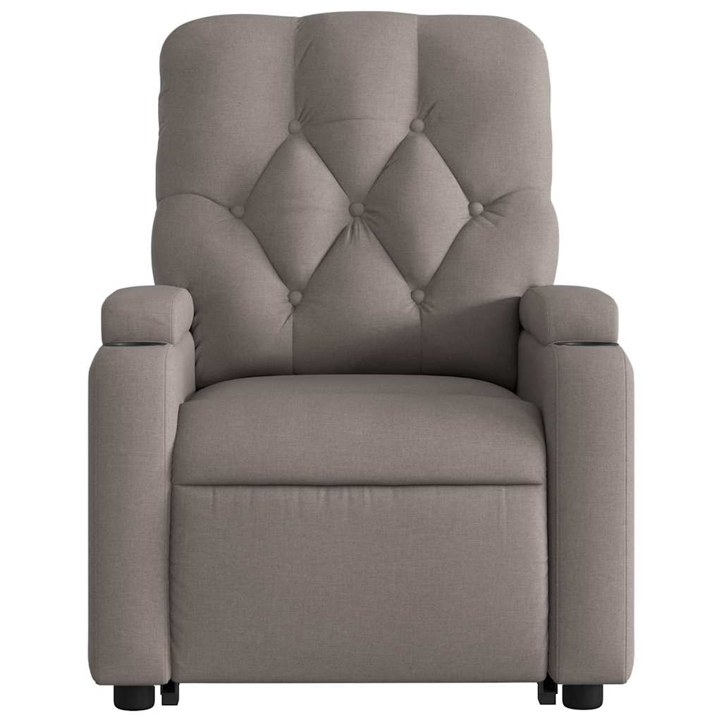 Fauteuil inclinable électrique taupe tissu