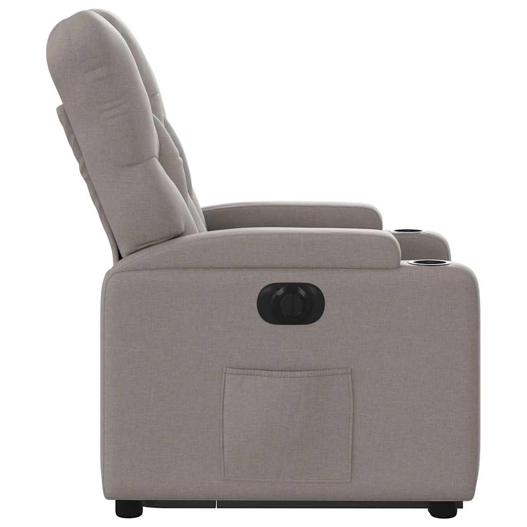Fauteuil inclinable électrique taupe tissu