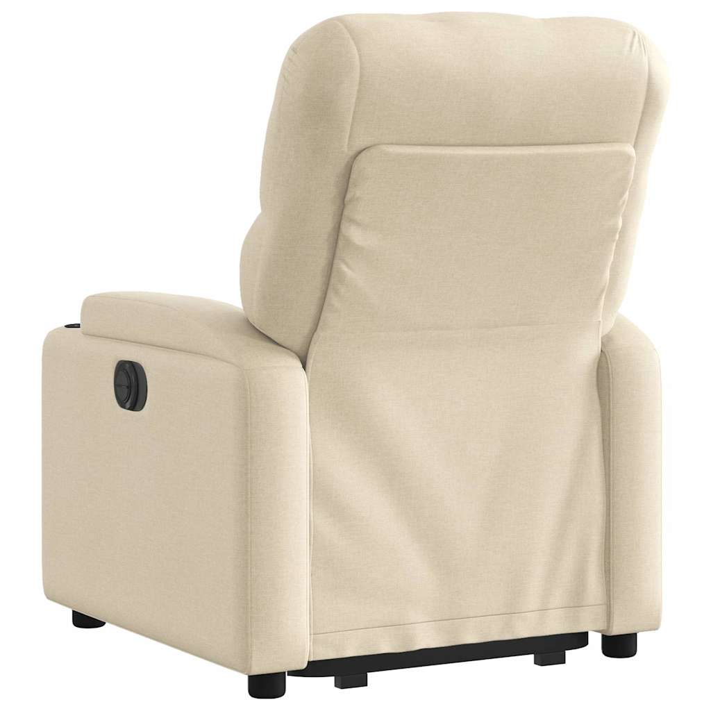Fauteuil inclinable électrique crème tissu - XIOS