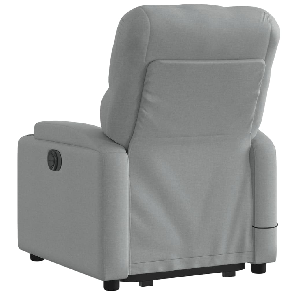 Fauteuil inclinable de massage électrique Gris clair Tissu - XIOS
