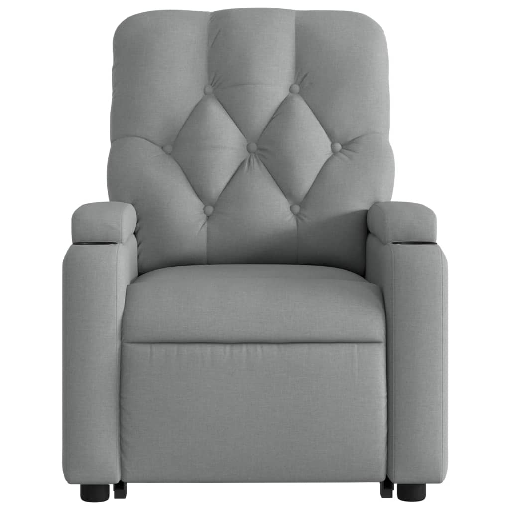 Fauteuil inclinable de massage électrique Gris clair Tissu - XIOS