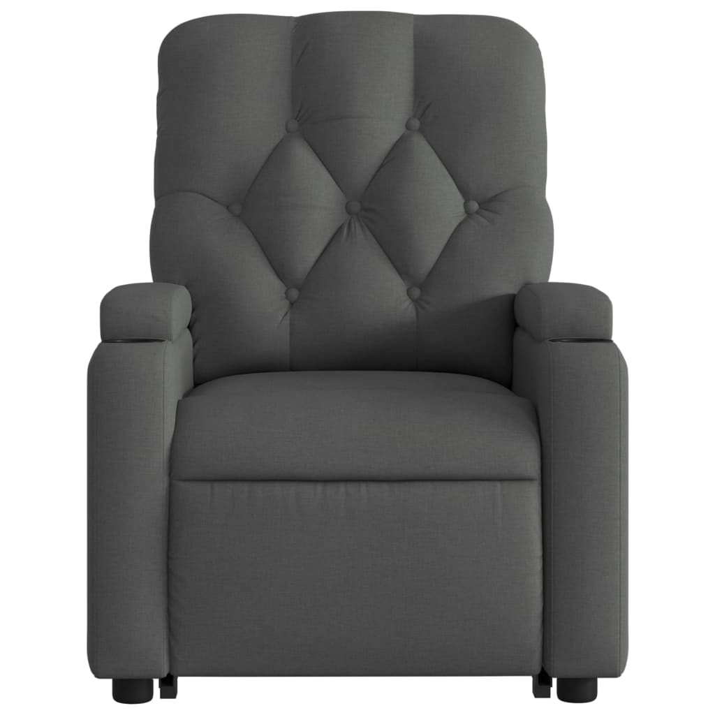 Fauteuil inclinable de massage électrique Gris foncé Tissu - XIOS