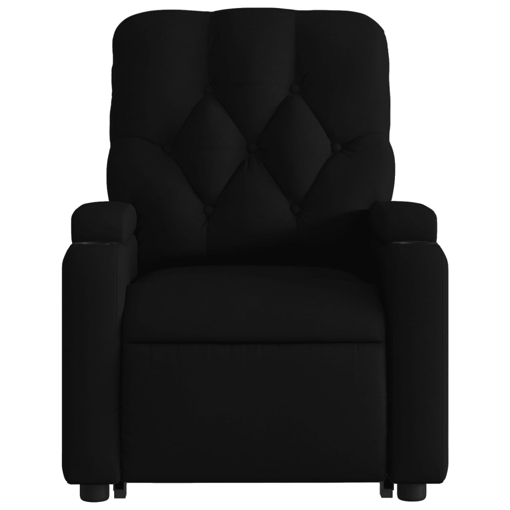 Fauteuil inclinable de massage électrique Noir Tissu