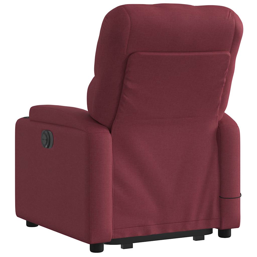 Fauteuil inclinable de massage électrique Rouge bordeaux Tissu - XIOS