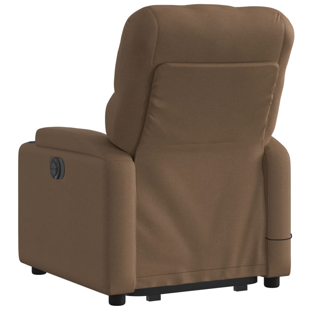 Fauteuil inclinable de massage électrique Marron Tissu - XIOS