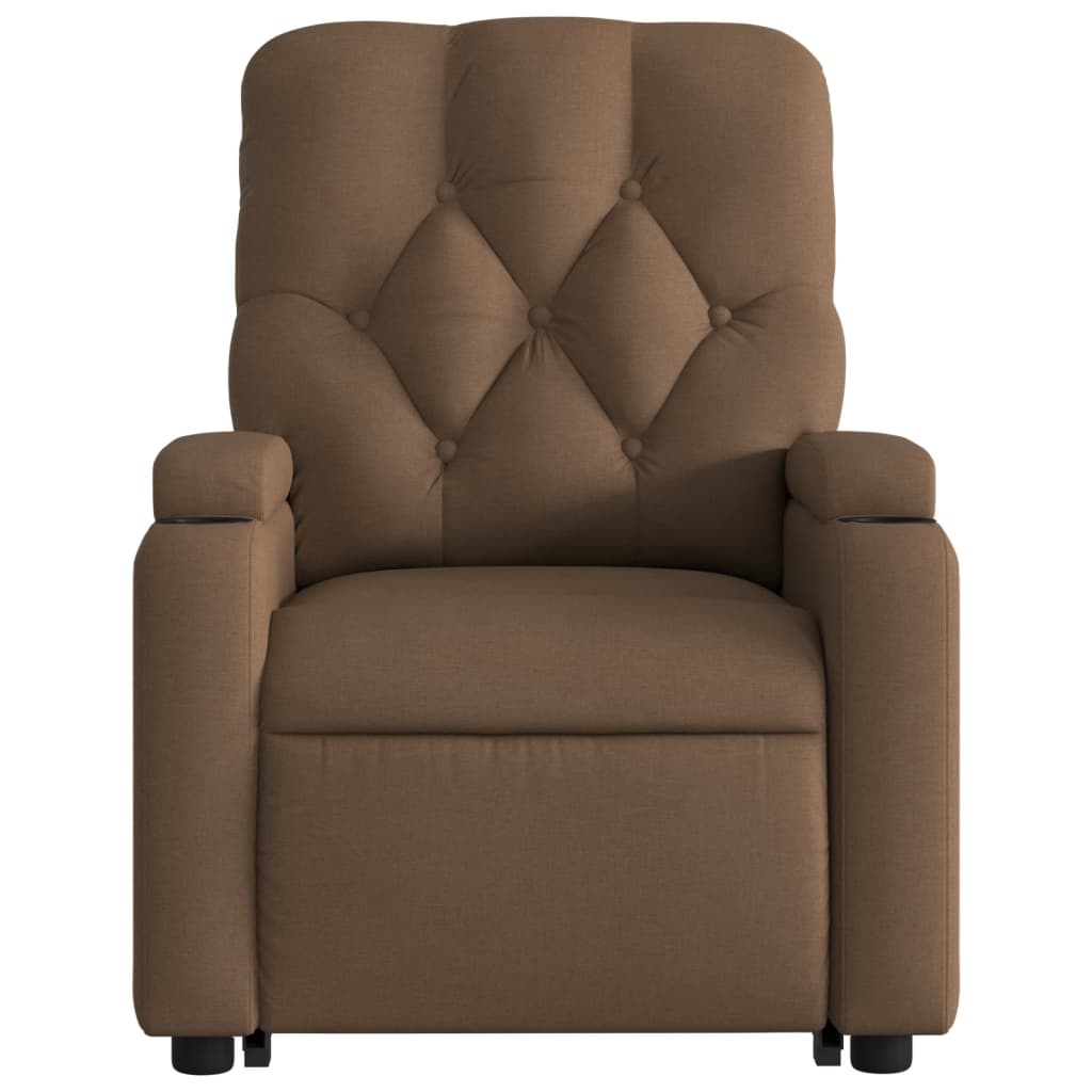 Fauteuil inclinable de massage électrique Marron Tissu - XIOS