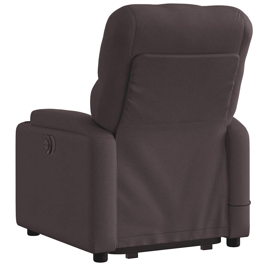 Fauteuil inclinable de massage électrique Marron foncé Tissu - XIOS