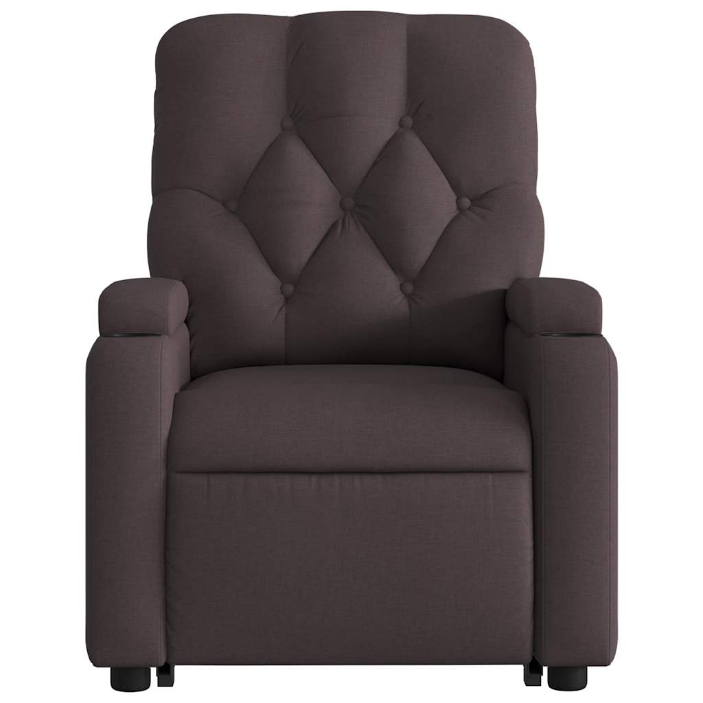 Fauteuil inclinable de massage électrique Marron foncé Tissu - XIOS