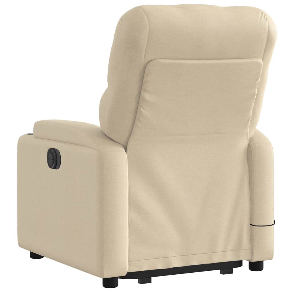 Fauteuil inclinable de massage électrique Crème Tissu - XIOS