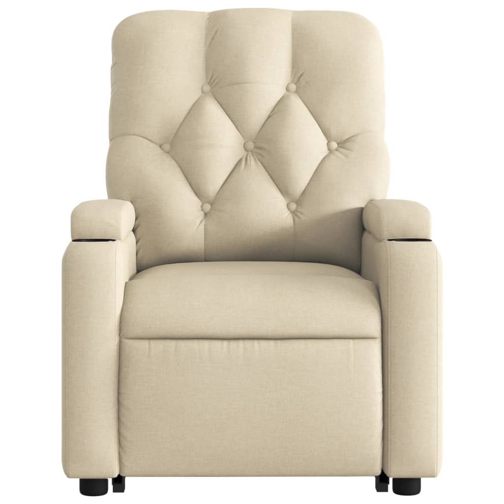 Fauteuil inclinable de massage électrique Crème Tissu - XIOS