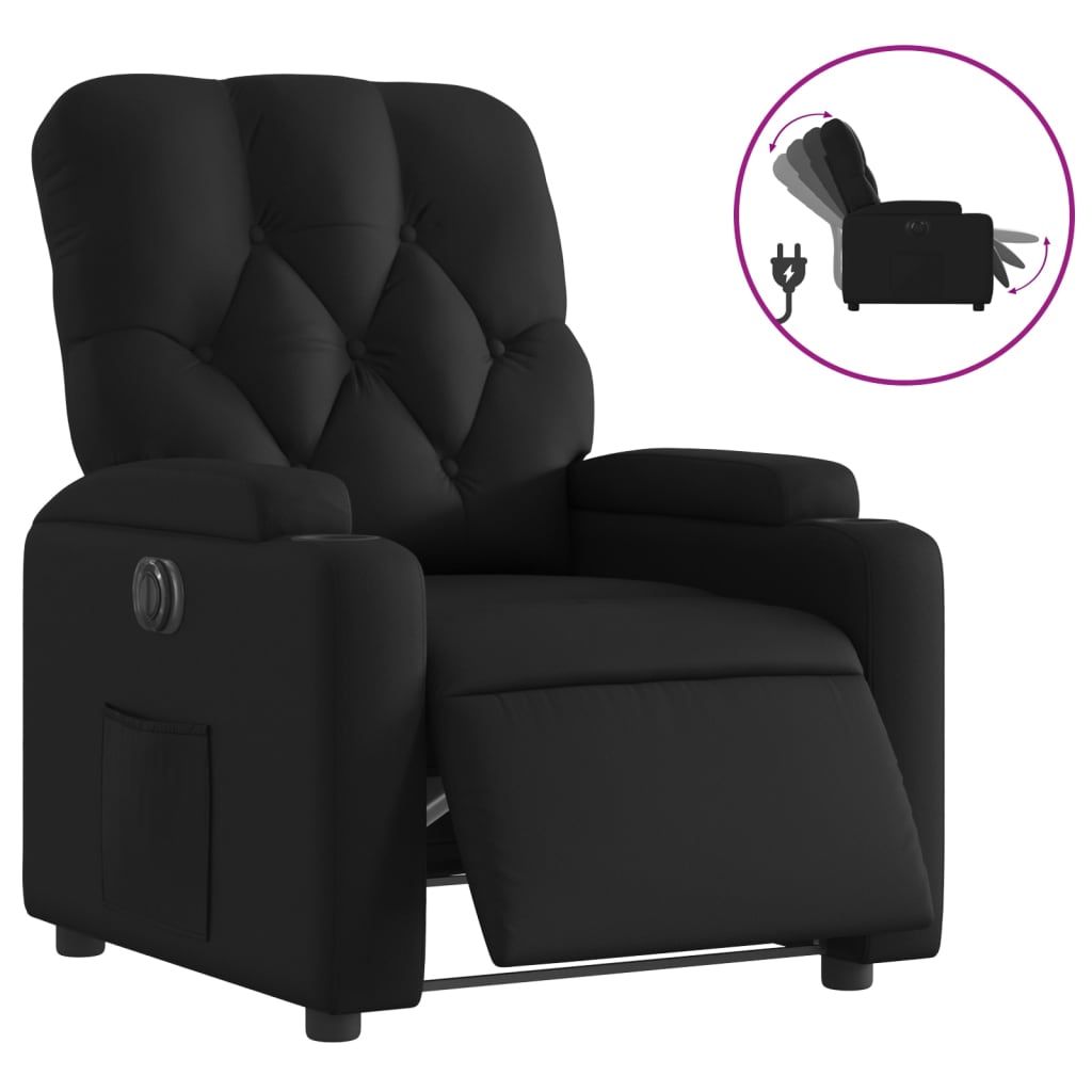 Fauteuil inclinable électrique Noir Similicuir - XIOS