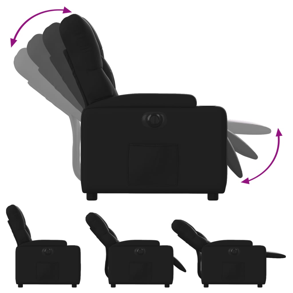 Fauteuil inclinable électrique Noir Similicuir - XIOS
