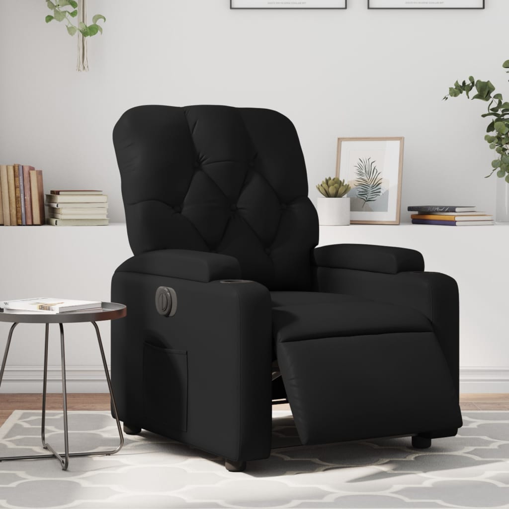 Fauteuil inclinable électrique Noir Similicuir - XIOS