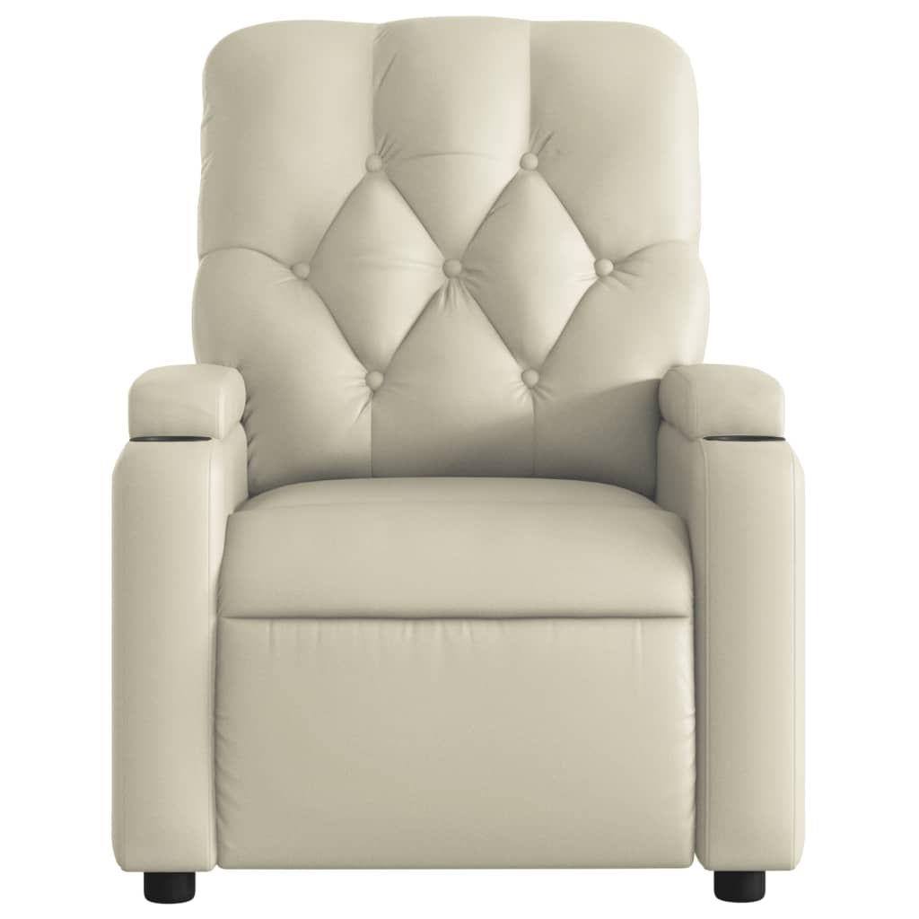 Fauteuil inclinable électrique Crème Similicuir - XIOS