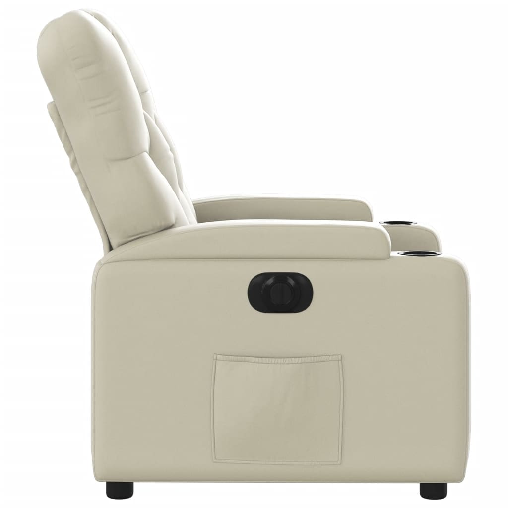 Fauteuil inclinable électrique Crème Similicuir - XIOS