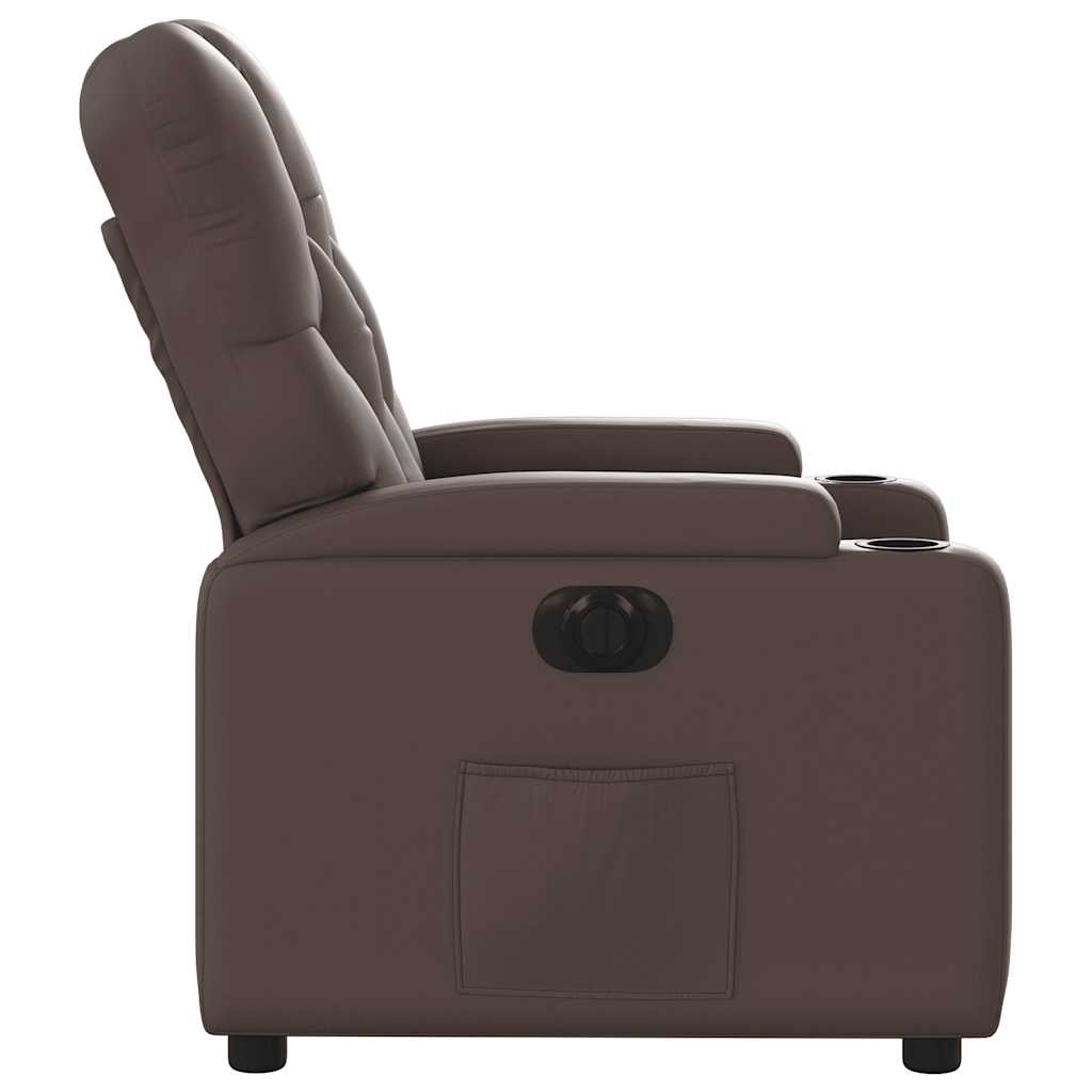Fauteuil inclinable électrique Marron Similicuir - XIOS