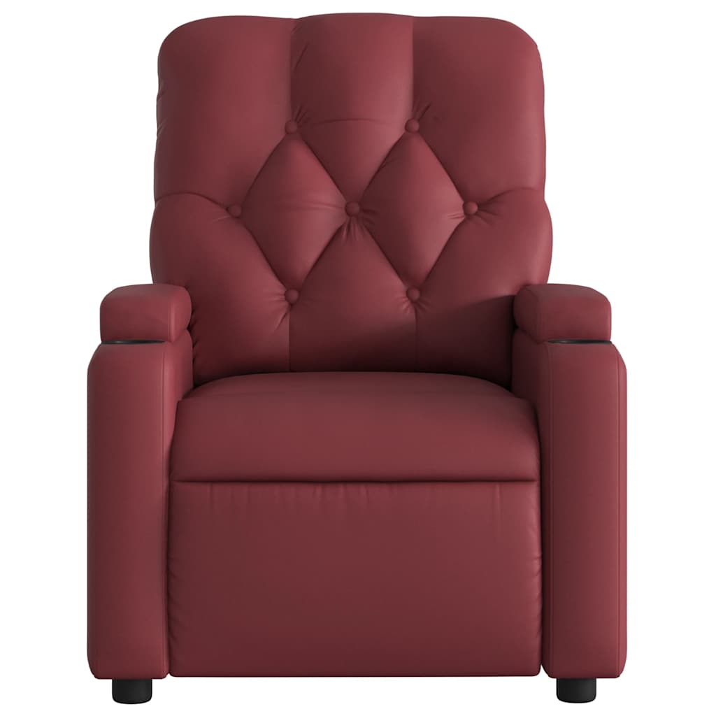 Fauteuil inclinable électrique Rouge bordeaux Similicuir - XIOS