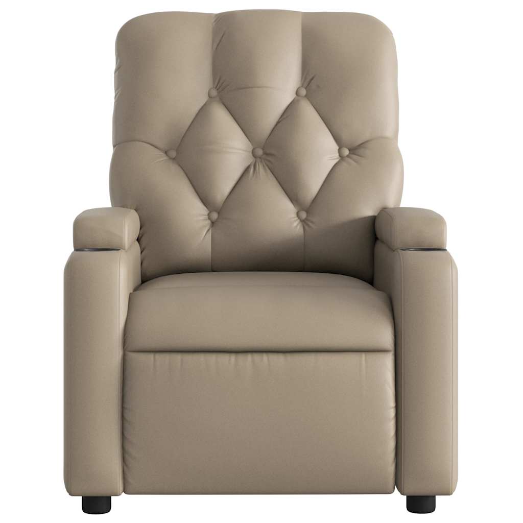 Fauteuil de massage inclinable électrique cappuccino similicuir - XIOS
