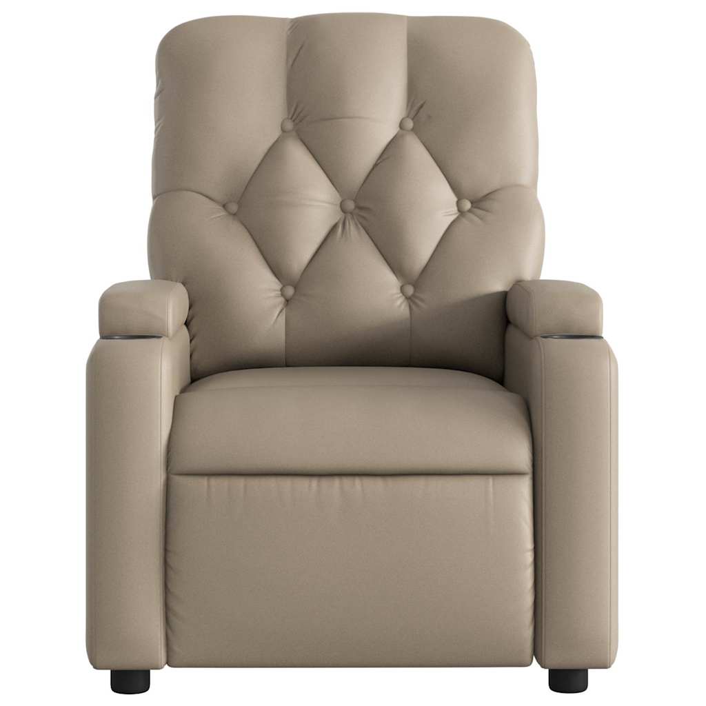 Fauteuil de massage inclinable électrique cappuccino similicuir - XIOS
