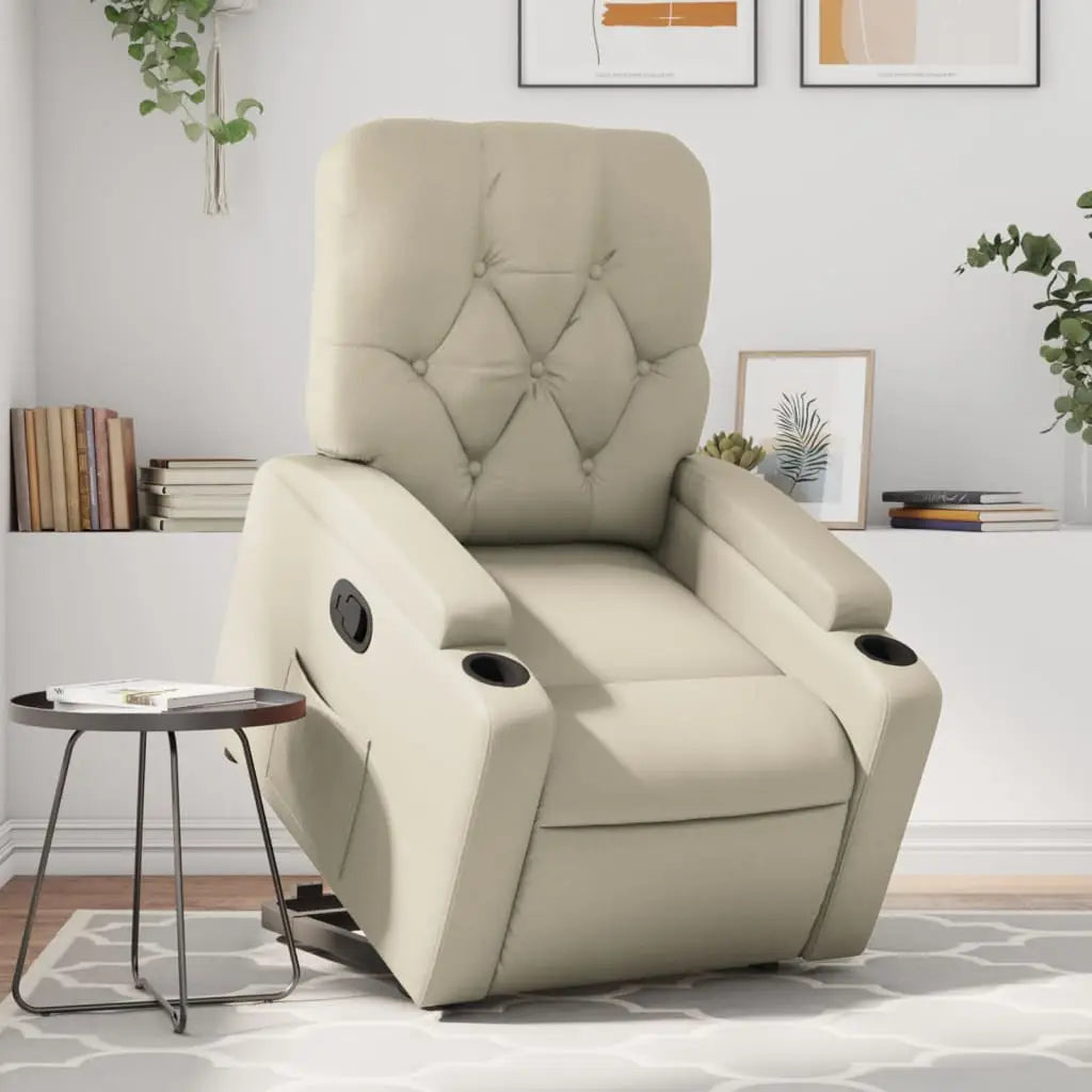 Fauteuil inclinable Crème Similicuir - XIOS
