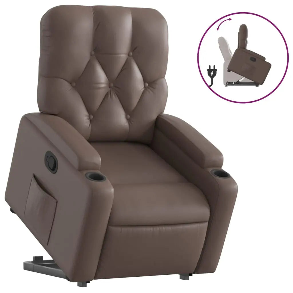 Fauteuil inclinable marron similicuir - XIOS