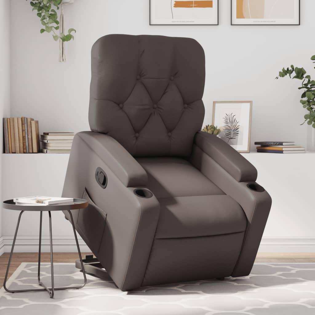 Fauteuil inclinable marron similicuir - XIOS