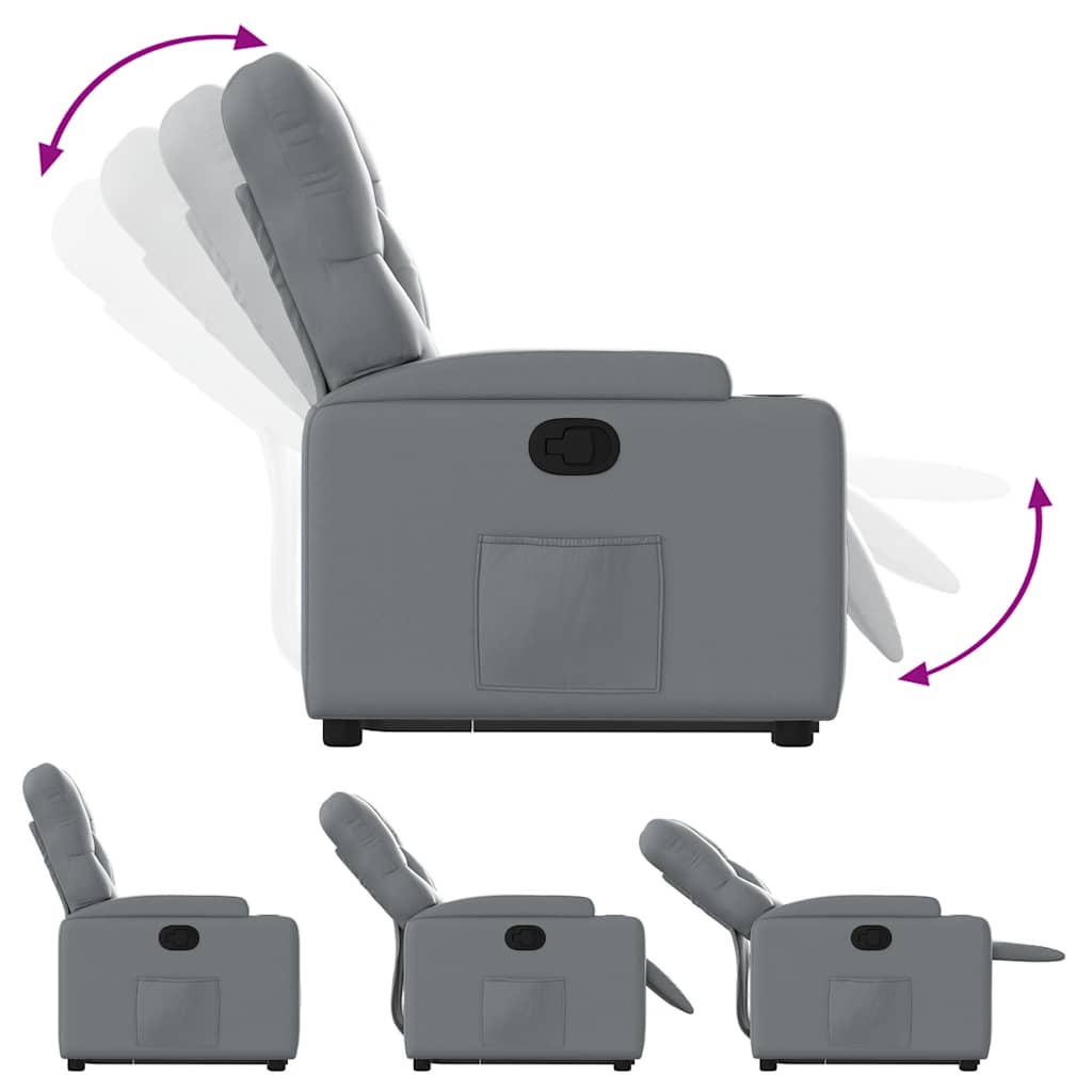 Fauteuil inclinable Gris Similicuir - XIOS
