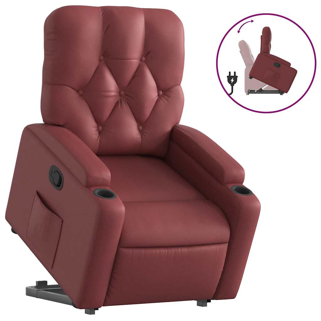Fauteuil inclinable Rouge bordeaux Similicuir - XIOS