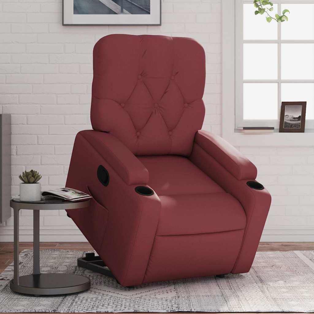 Fauteuil inclinable Rouge bordeaux Similicuir - XIOS