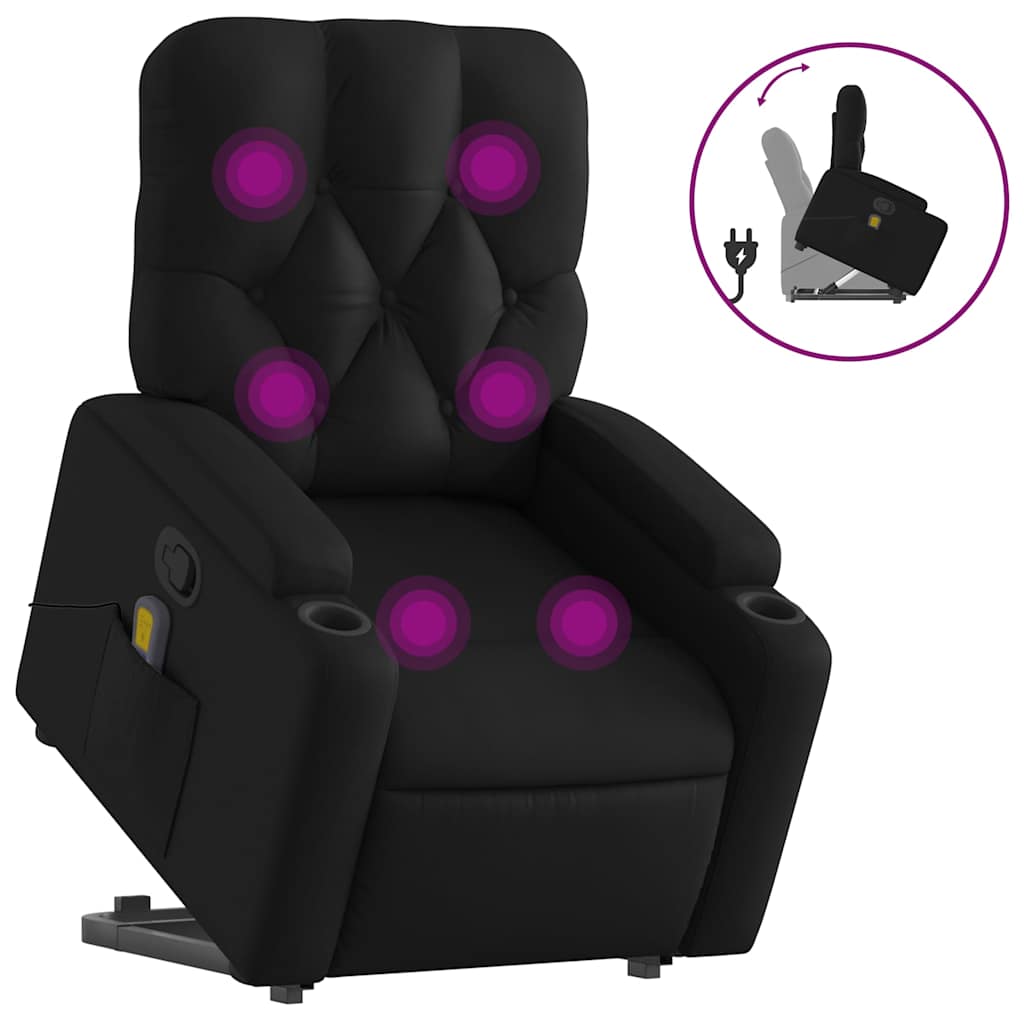 Fauteuil inclinable de massage Noir Similicuir - XIOS