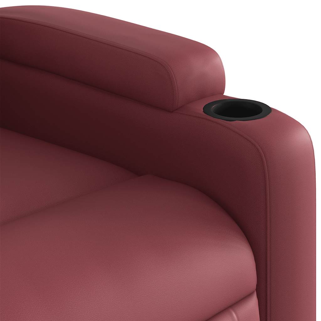 Fauteuil inclinable de massage Rouge bordeaux Similicuir - XIOS