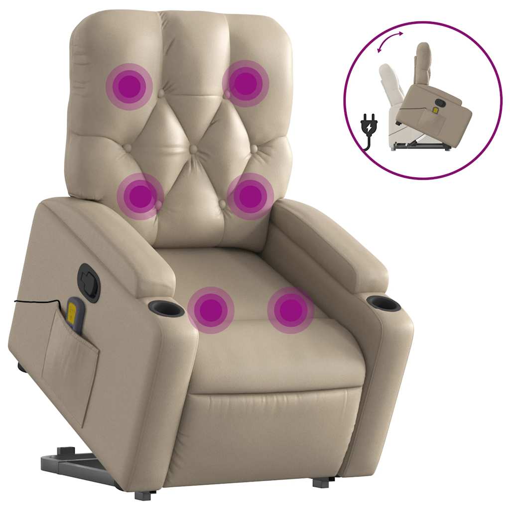 Fauteuil inclinable de massage Cappuccino Similicuir - XIOS