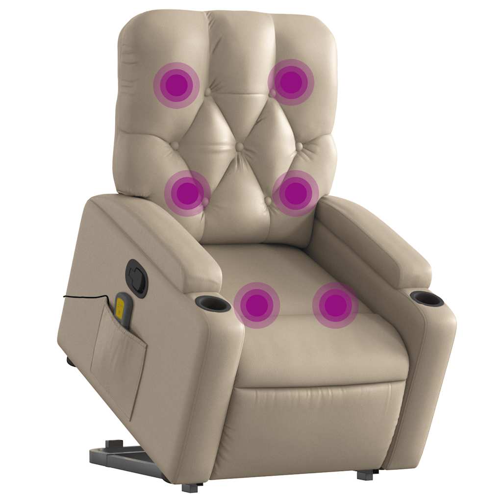Fauteuil inclinable de massage Cappuccino Similicuir - XIOS