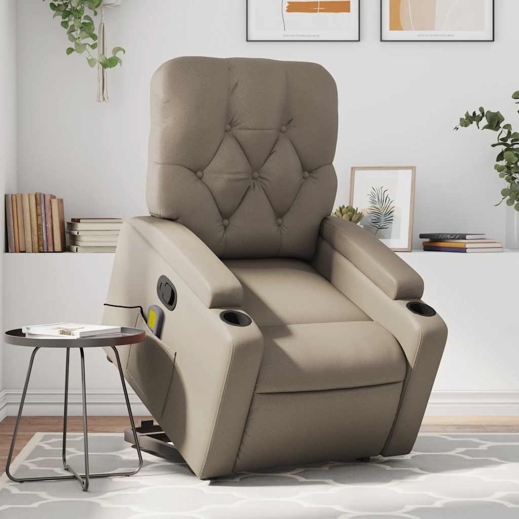 Fauteuil inclinable de massage Cappuccino Similicuir - XIOS