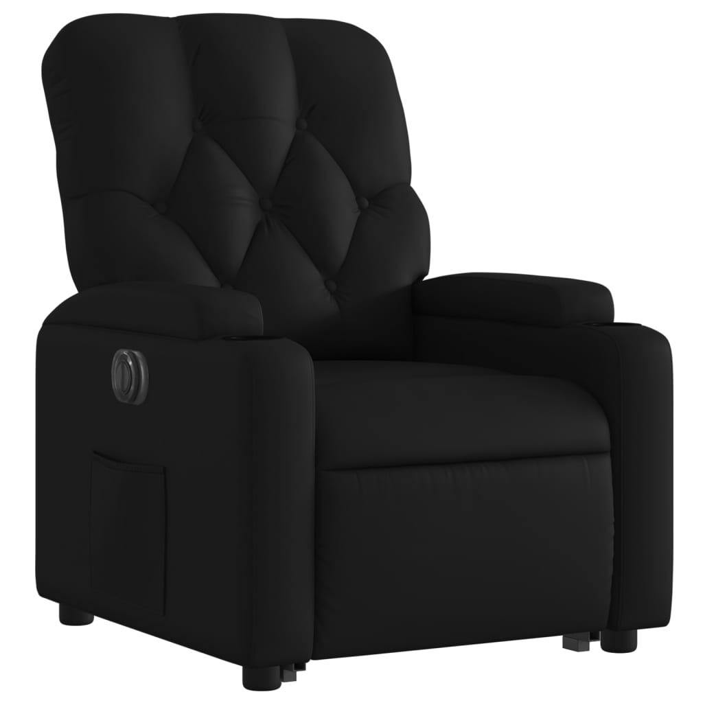 Fauteuil inclinable électrique noir similicuir - XIOS