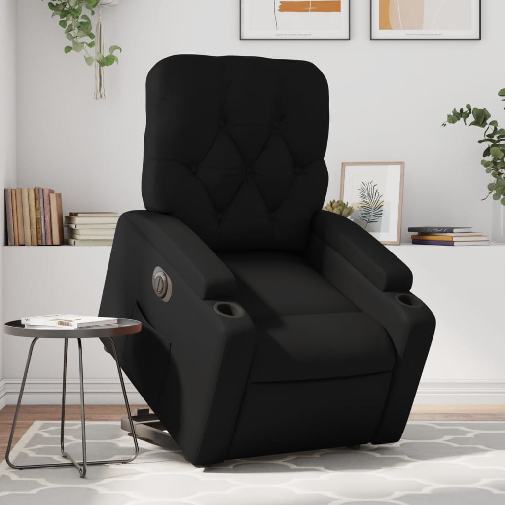 Fauteuil inclinable électrique noir similicuir - XIOS