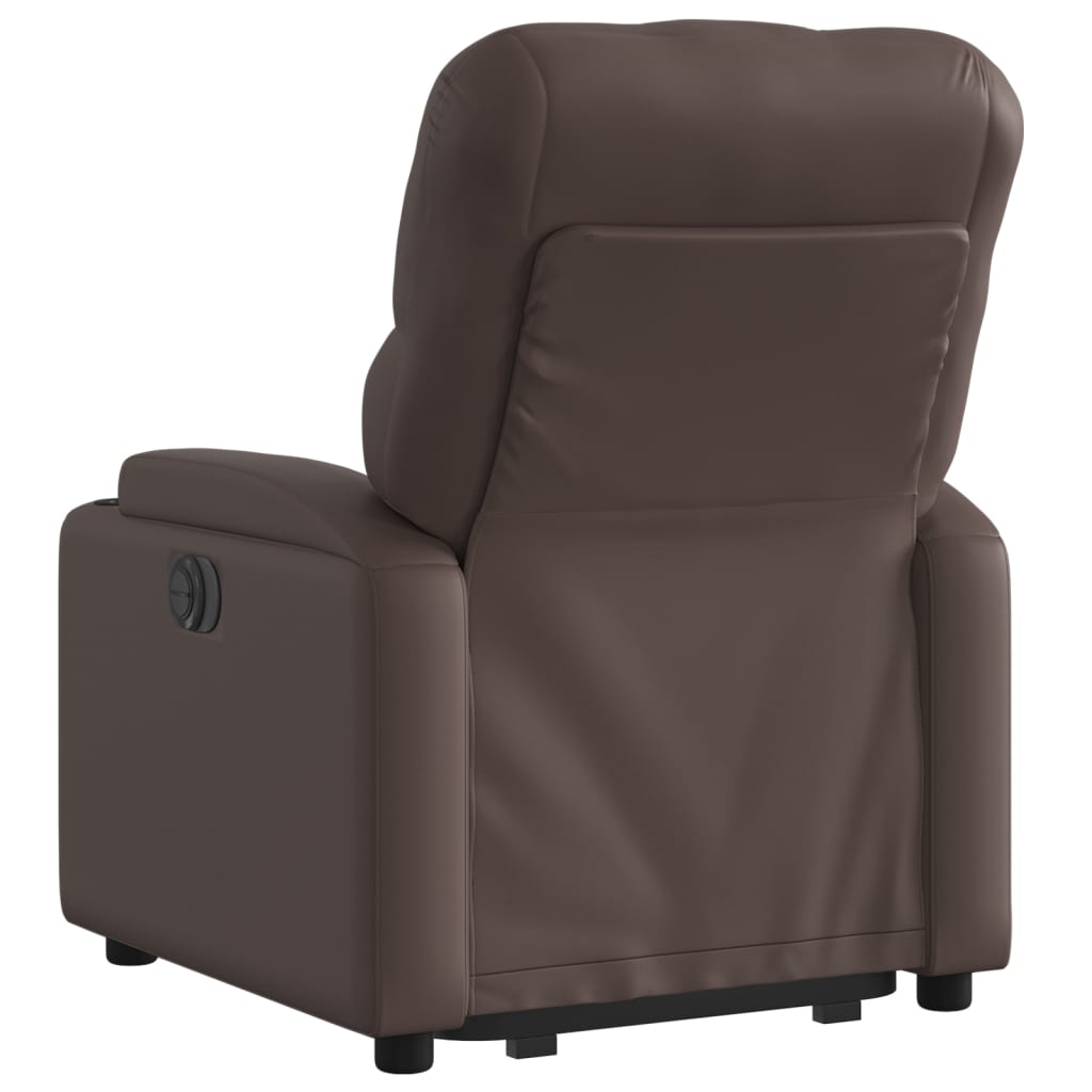 Fauteuil inclinable électrique marron similicuir - XIOS
