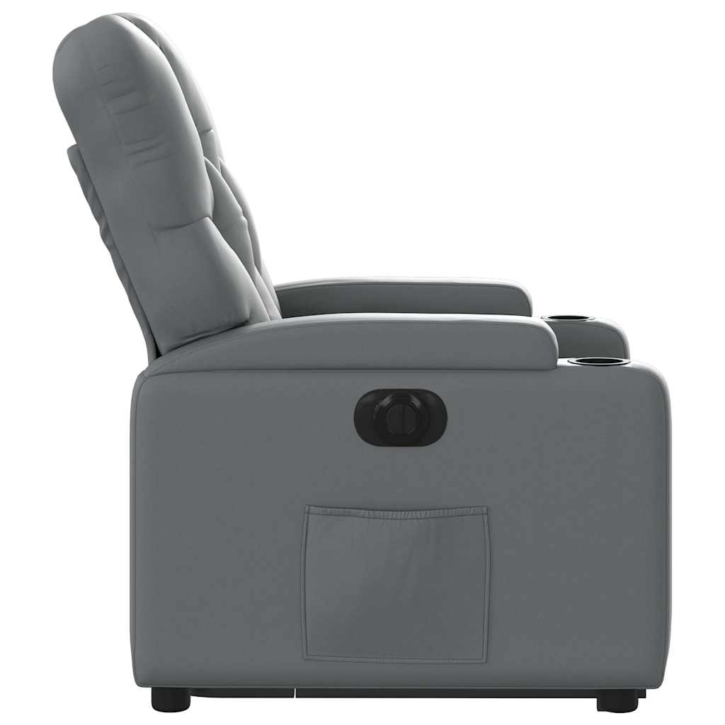 Fauteuil inclinable électrique gris similicuir - XIOS