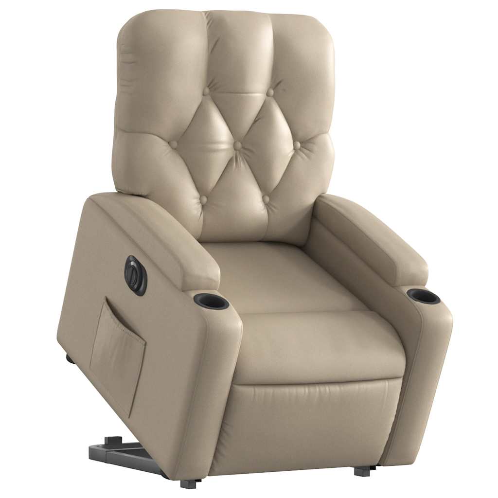 Fauteuil inclinable électrique cappuccino similicuir - XIOS