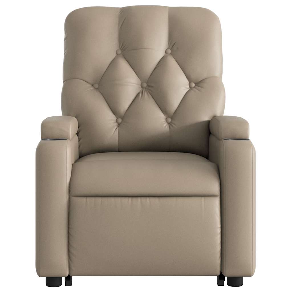 Fauteuil inclinable électrique cappuccino similicuir - XIOS