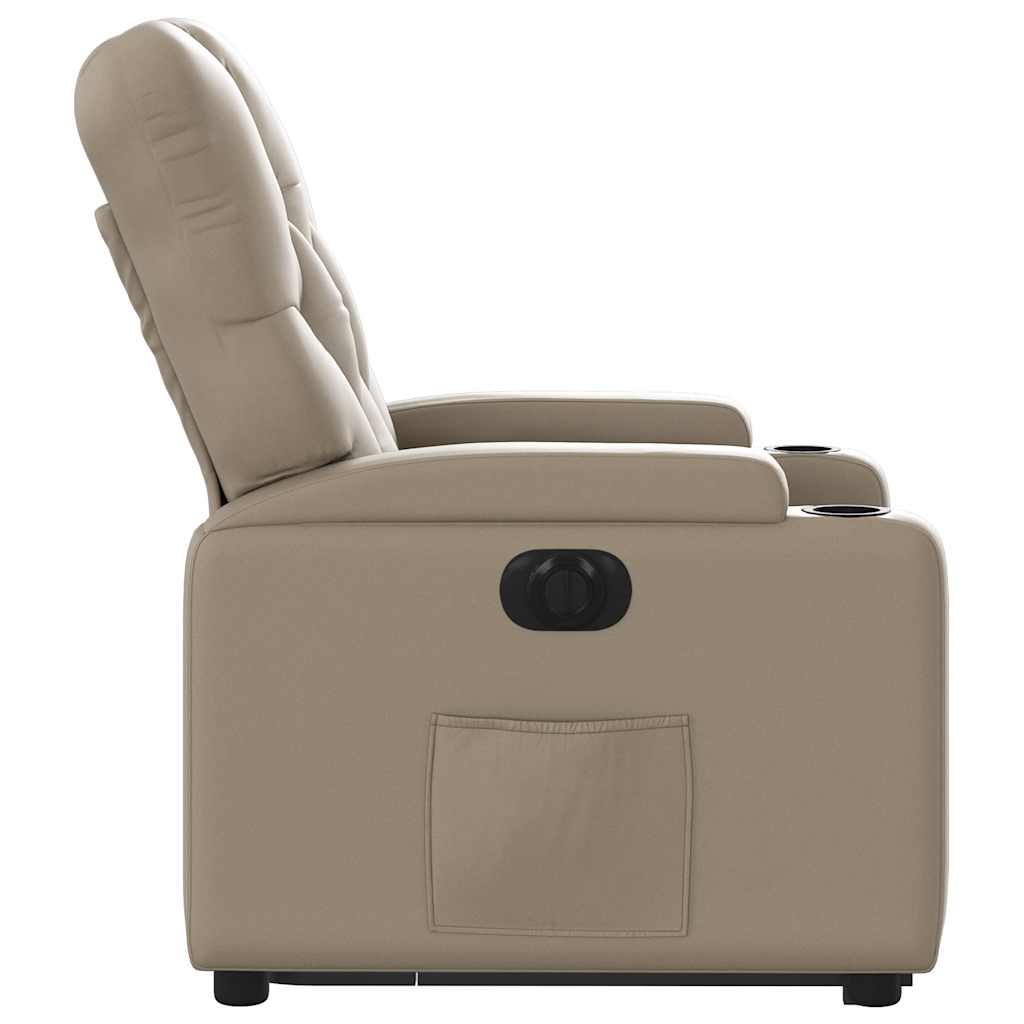 Fauteuil inclinable électrique cappuccino similicuir - XIOS