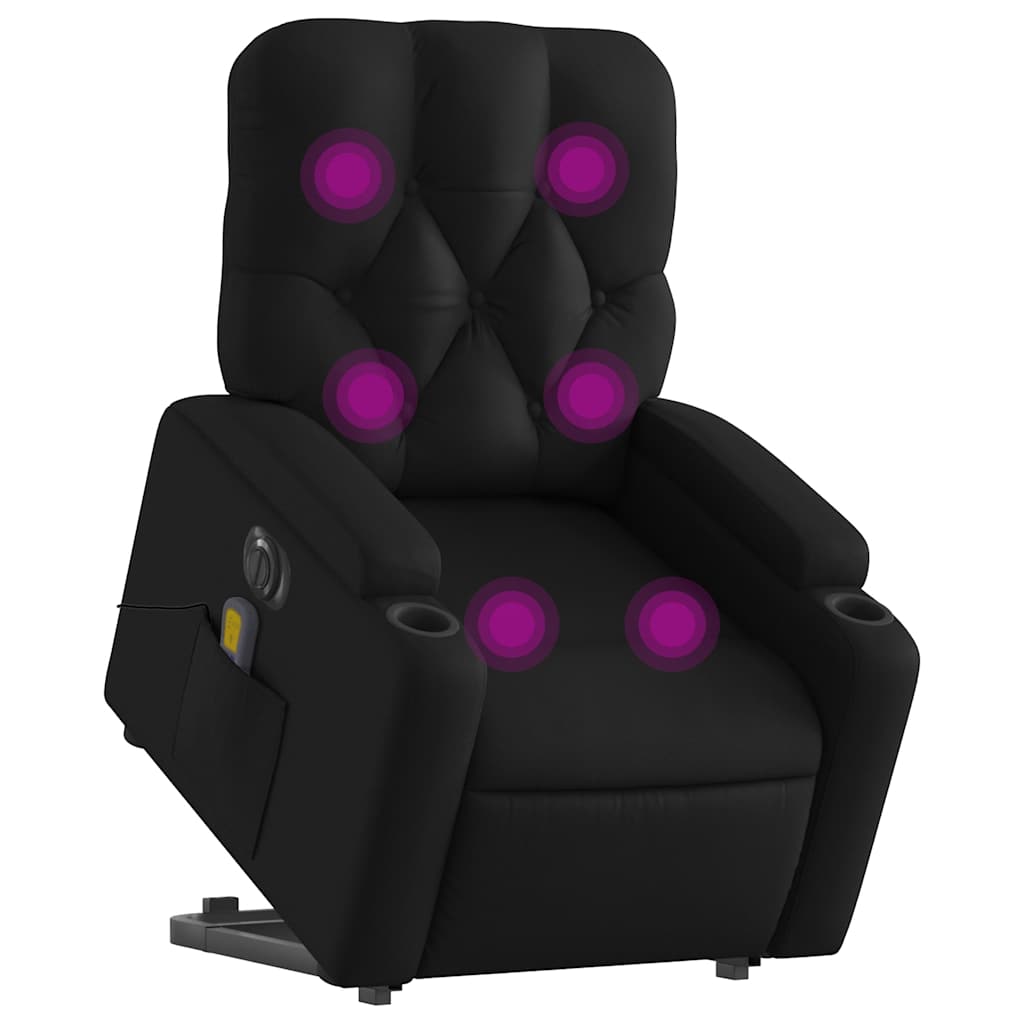 Fauteuil inclinable de massage électrique noir similicuir - XIOS