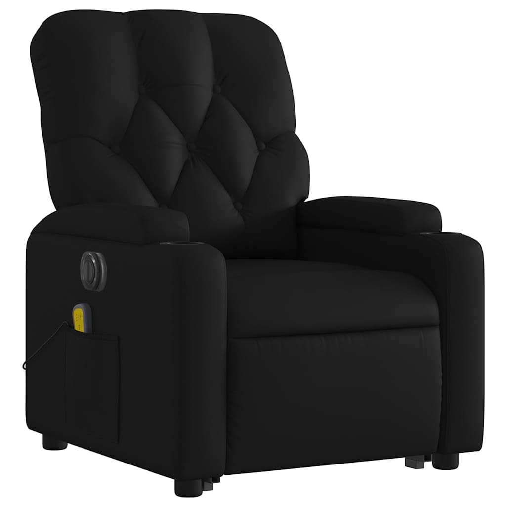 Fauteuil inclinable de massage électrique noir similicuir - XIOS