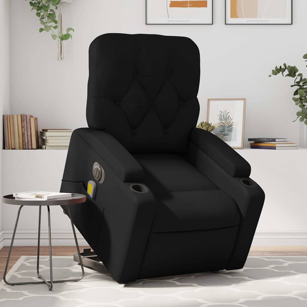 Fauteuil inclinable de massage électrique noir similicuir - XIOS