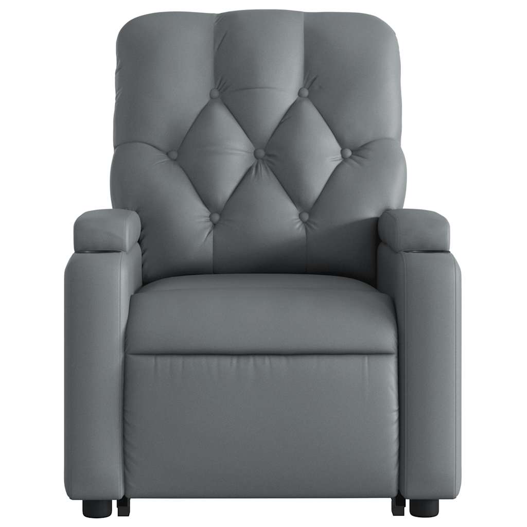 Fauteuil inclinable de massage électrique gris similicuir - XIOS